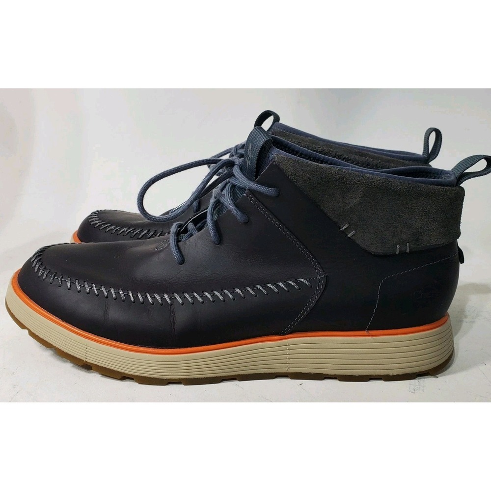 Chaco Boots Mens 11.5 Chukka Mid Dixon Navy Blue Suede Trim Mid Shoes Outdoor